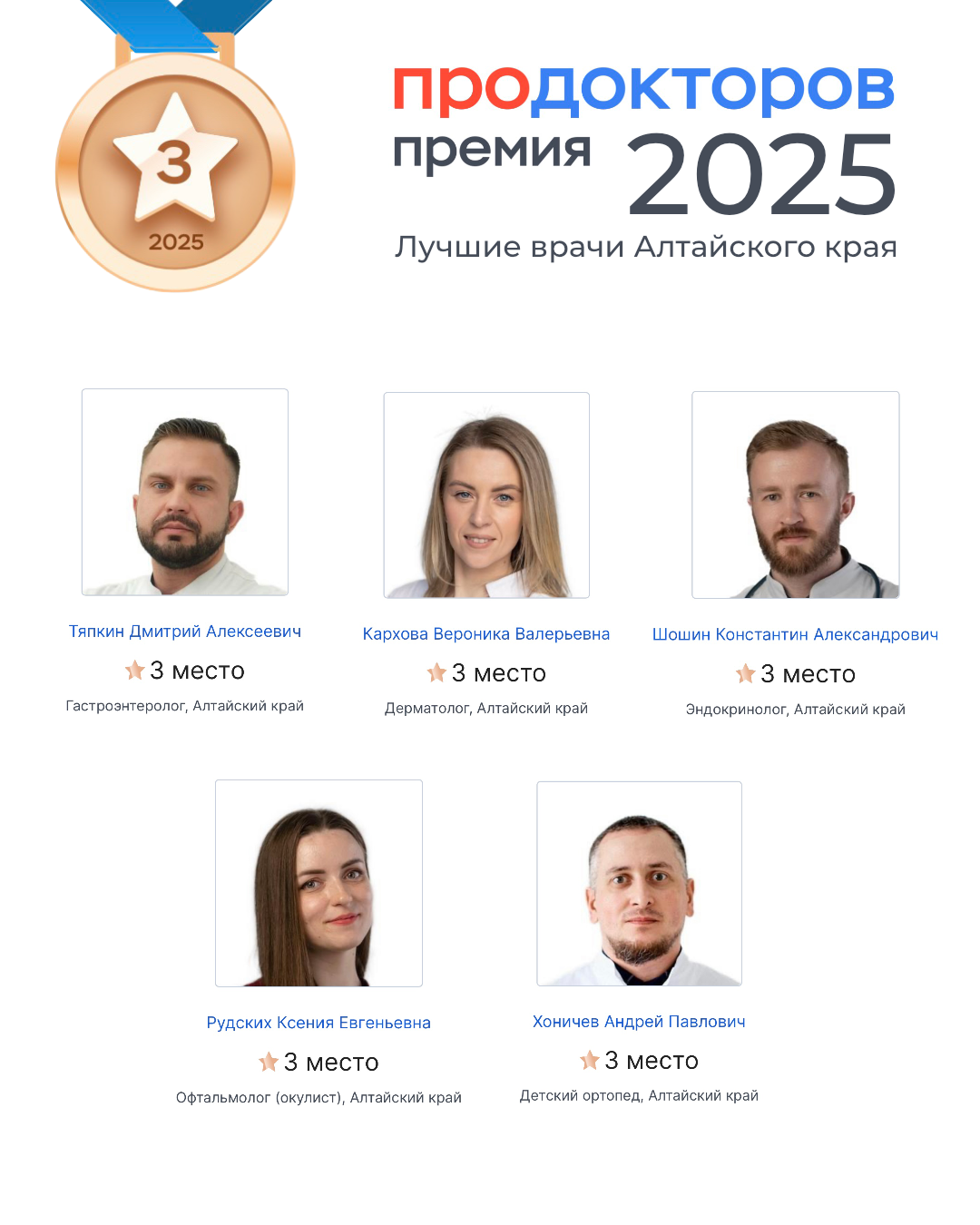 3 место премия ПроДокторов